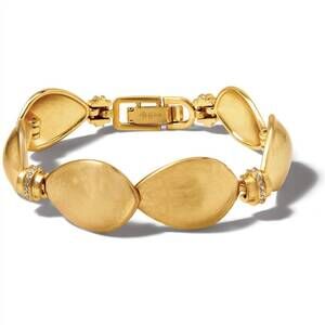 NEW BRIGHTON women's meridian lumens flora bracelet in brushed gold